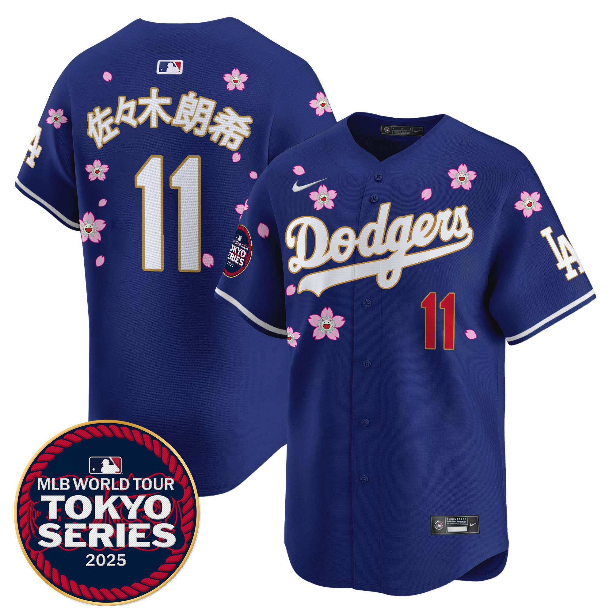 Men Los Angeles Dodgers #11 R Sasaki Tokyo Series blue Limited Stitched 2025 Jersey